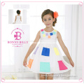 Girls Cotton Frock Designs, Kids Clothing Wholesale Chevron Dresses (1258#)